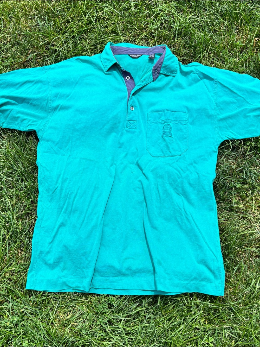 Vintage Christian Dior Men's Polo Shirt Single Stitch Button Up